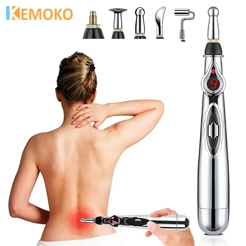 Stylo Laser électrique Point d'acupuncture, thérapie de Massage, soulagement de la douleur, méridien électronique, stylo énergétique, corps, tête, dos, cou, jambes, masseur