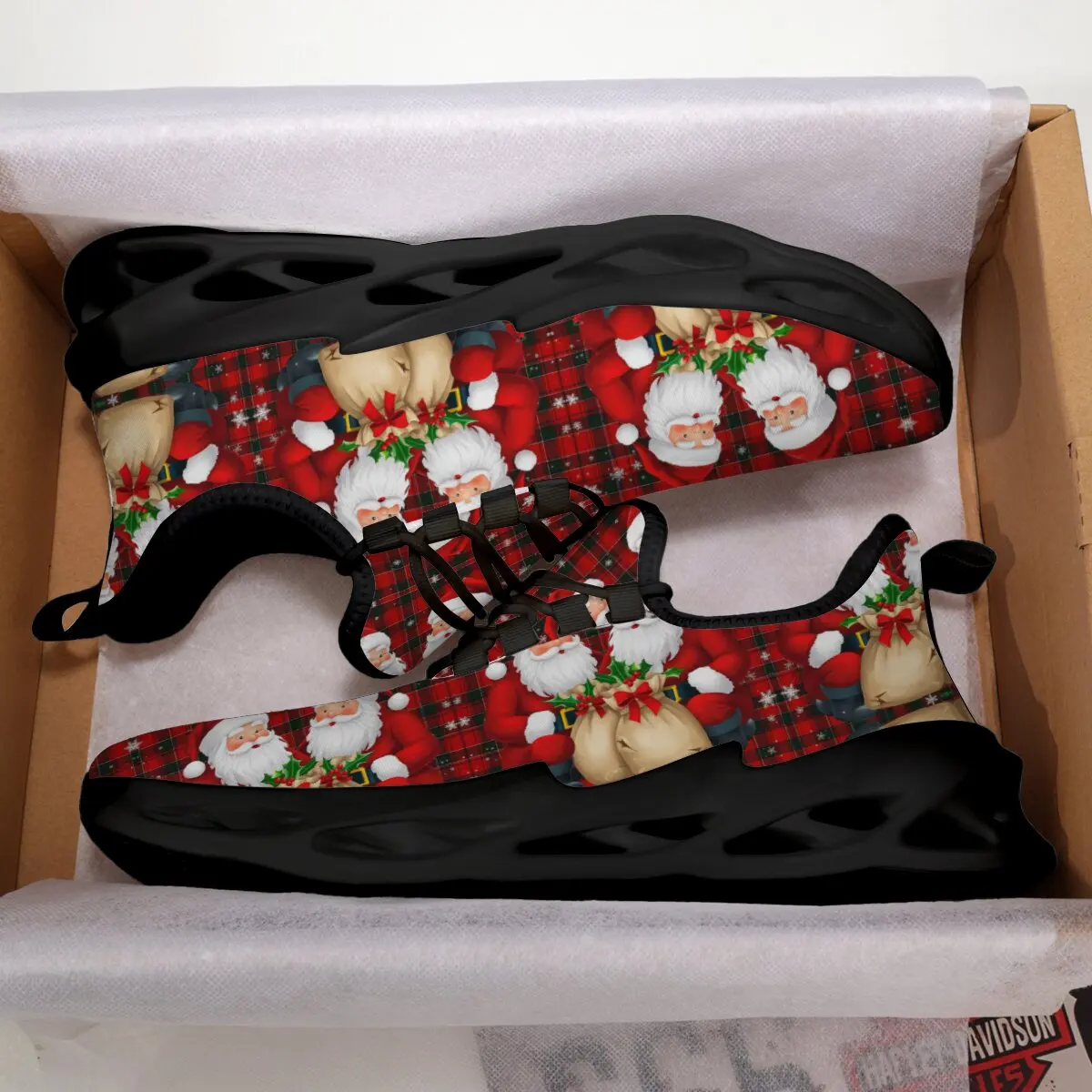 المتسكعون المرأة عيد الميلاد ثلج الجرافيك طباعة الدانتيل متابعة جولة T المرأة أحذية فلكنيز قماش المرأة حذاء مسطح Zapatos #3