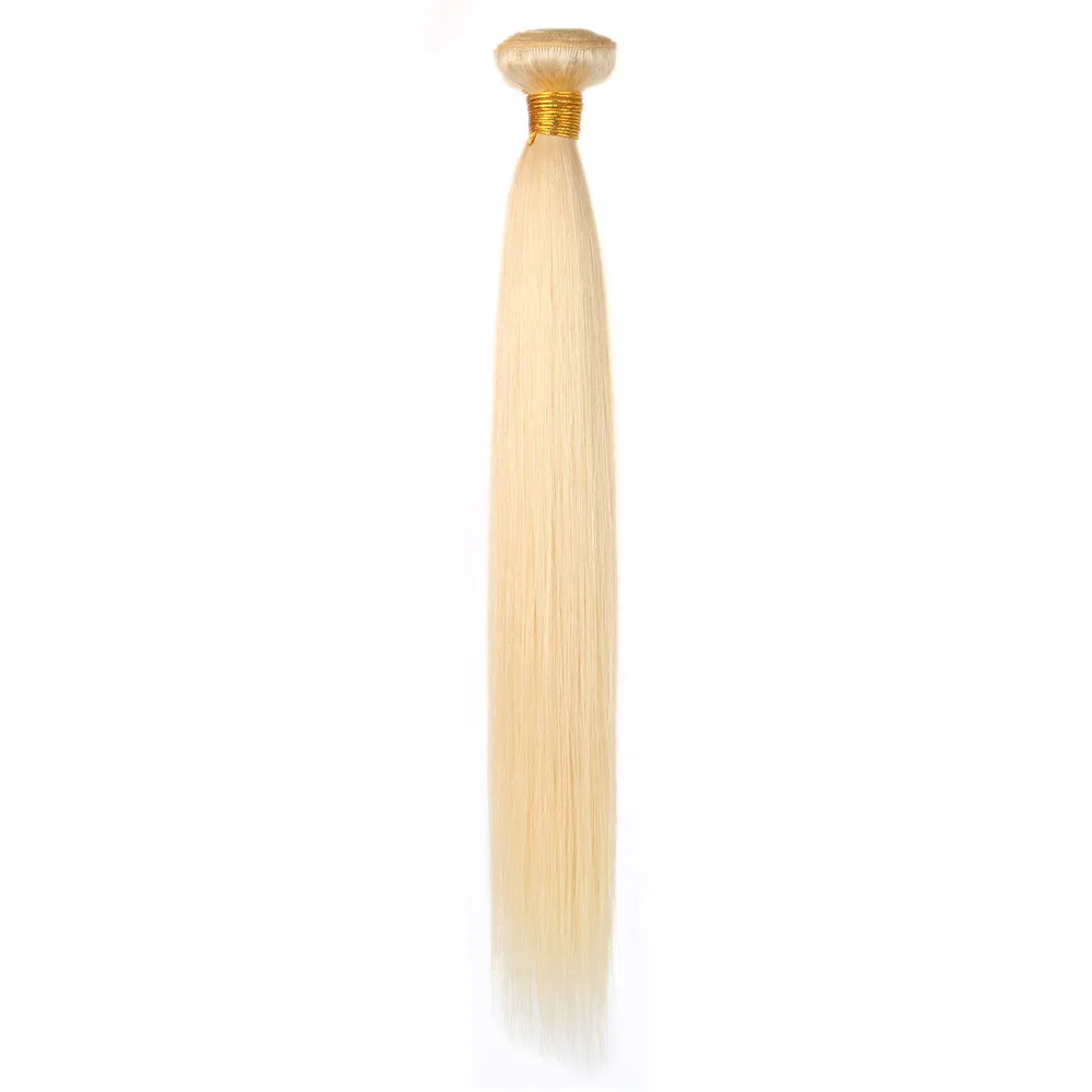 613 Blonde Straight Hair Bundles Remy Human Hair Extension Honey Blonde Bundles 10-30 Inch 50g/Pcs Remy Hair Weave Extensions