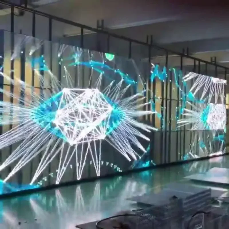 P16 Transparent LED Film Display Glass Adhesive Flexible LED Film Screen
