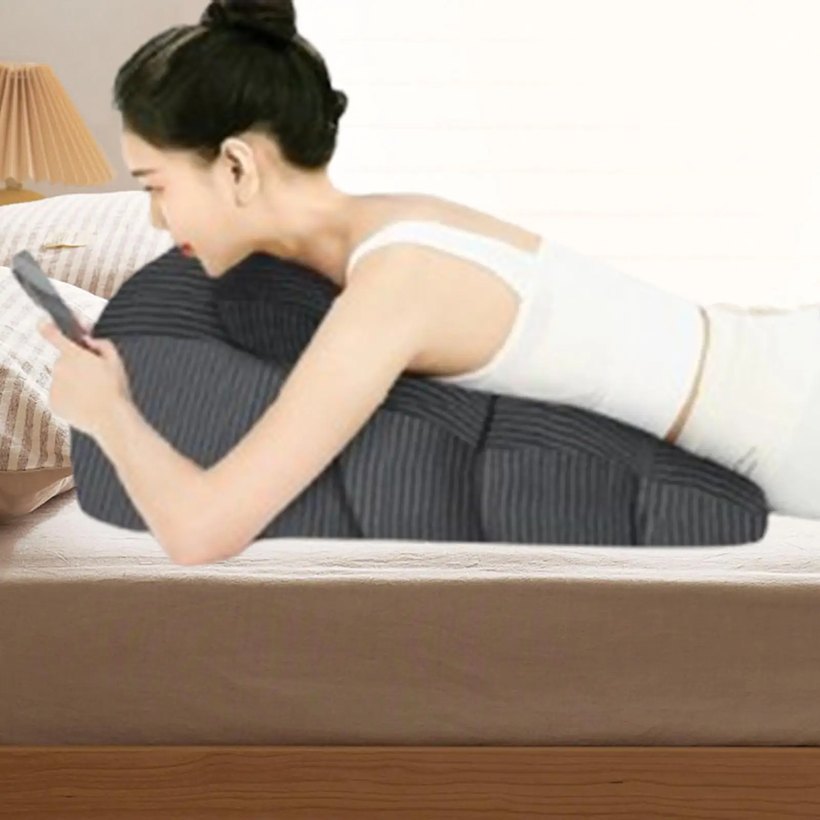 Face Down Pillow Leg Back Support Ergonomic Comfort Prone Pillow Headboard Wedge Pillow for Relaxing Reading Sofa Sleeping