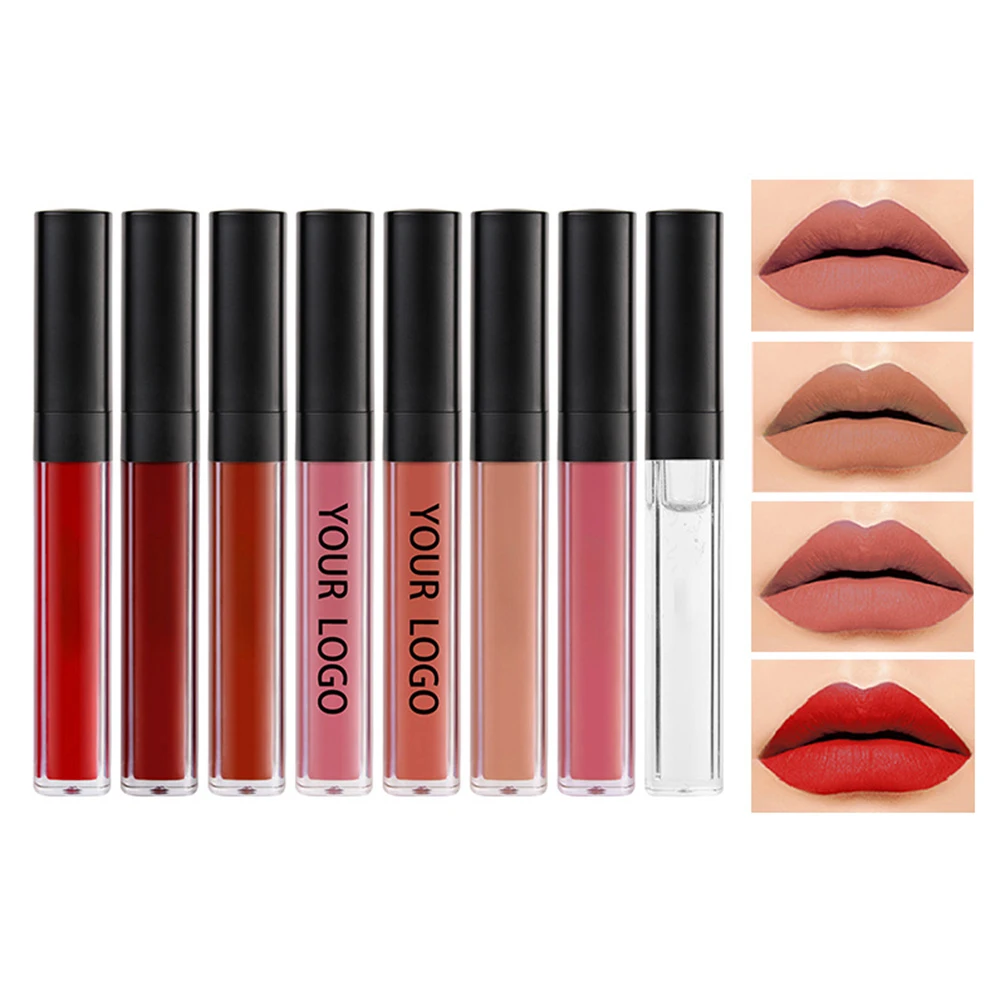 59 kleuren matte lippenstift aangepast logo 5 g pigment langdurig waterdicht non-stick geen vervaging private label make-up groothandel veganistisch