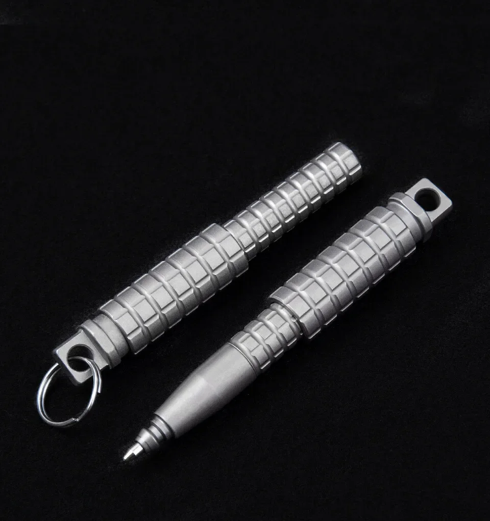 FEGVE Titanium Alloy Ballpoint Tactical Pen Pocket Outdoor Travel Ball Pen EDC Tools
