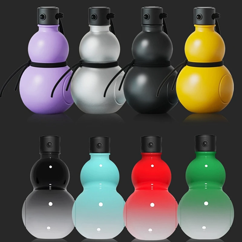 Chinese Retro-Inspired Gourd Style Water Bottle 900ML Gourd Water Bottle Gourd Sports Water Bottle Black2