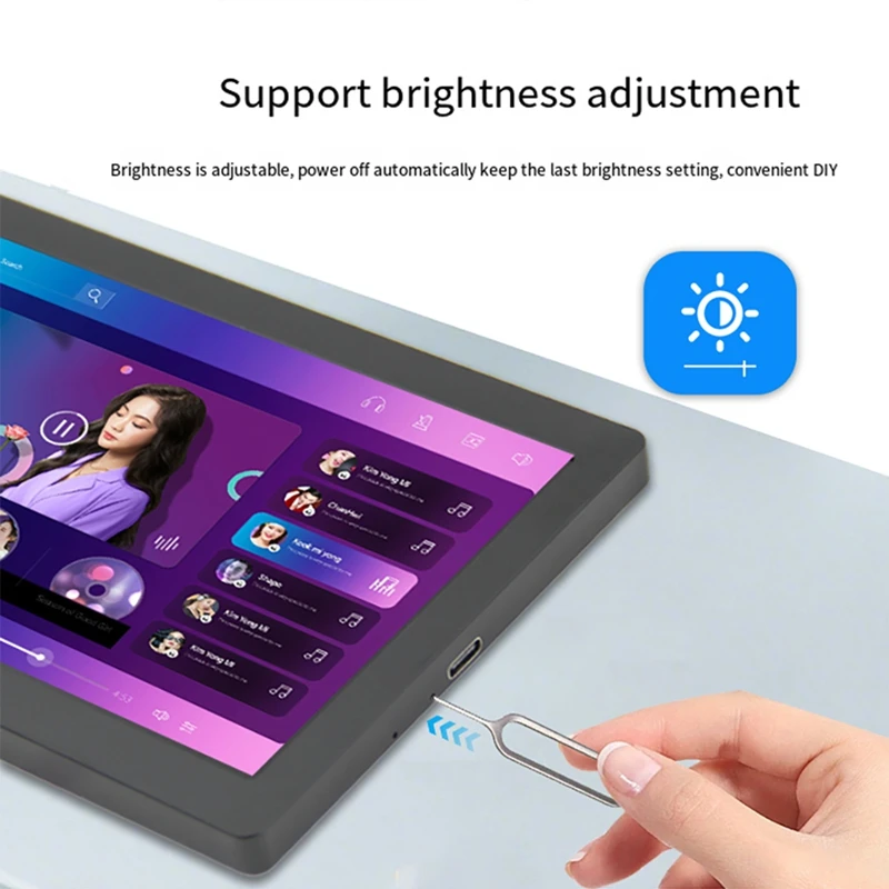 شاشة LCD 1024X600 مقاس 5 بوصات من النوع C شاشة عرض ثانوية تدعم عموديًا بحرية AIDA64