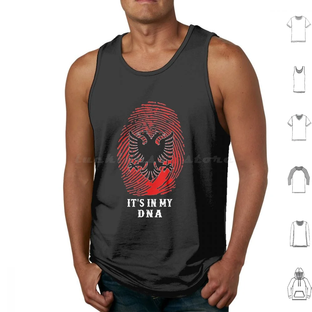 Albania Flag Dna T-Shirt Tank Tops Print Cotton Uck Albania Uck Albania Uck Uck Kosovo Uck Shqiptar Shqiptar