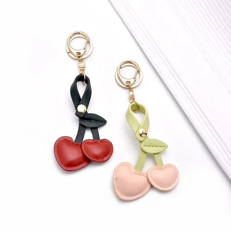 Cute Bag Charm Women's Bag Keychain Pendant For Coach Longchamp Handbag Love Heart Leather Decoration