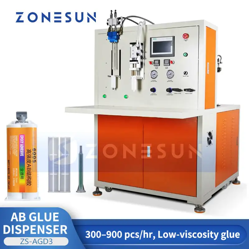 ZONESUN ZS-AGD3 Automatic AB Glue Filling Machine High Precision Epoxy Dispensing Machine Dual Component Liquid Filler