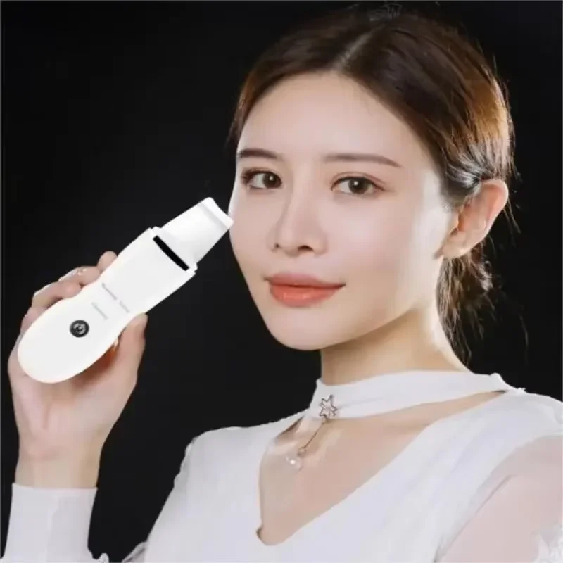 Ultrasonic Vibration Beauty Instrument Blackhead Removal Facial Acne Pore Cleaner Skin Care Tool with Shovel Design