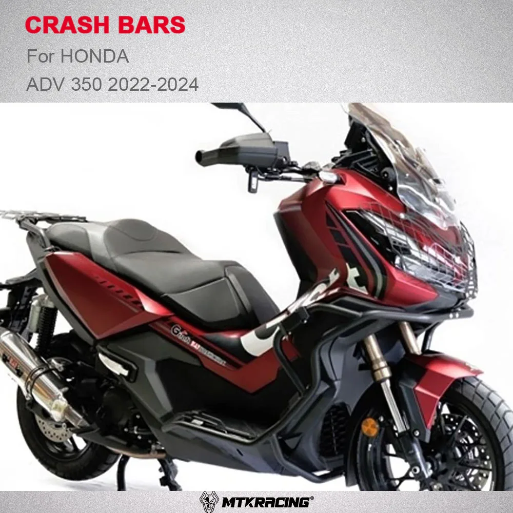 MTKRACING Crash bars For HONDA ADV 350 2022-2024 Engine Bumper Guard Frash Stunt Cage Crash Bar Engine Frame Protector