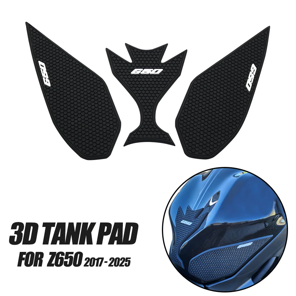 For 650 Z 650 Z650 2017-2025  fuel tank traction pad fuel tank sticker motorcycle fuel tank pad anti-slip