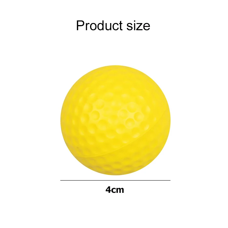 Golf Balls Yellow PU Foam Sponge Elastic Indoor Outdoor Practice Training Durable for Sports Accessories