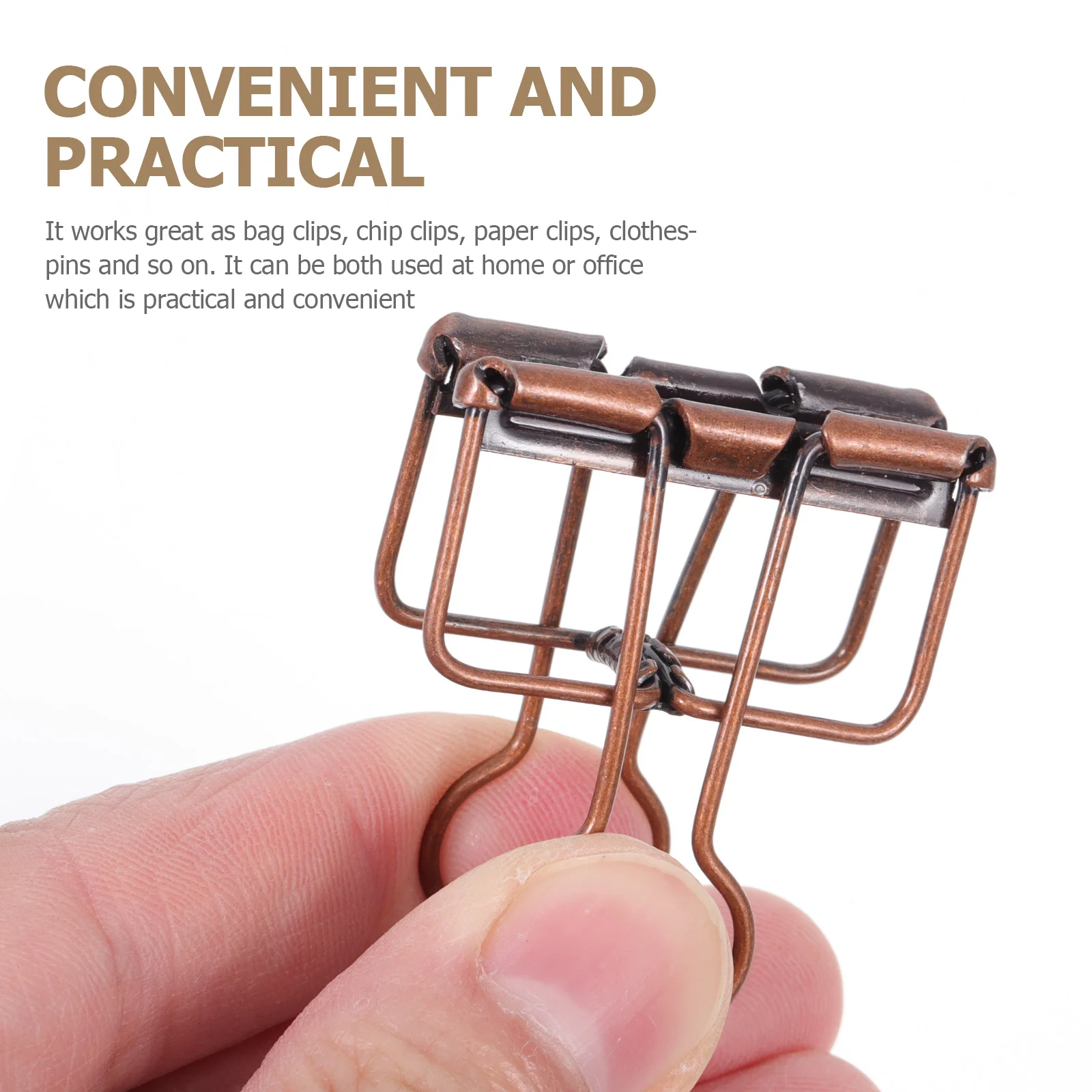 6Pcs Retro Copper Binder Clips For Holder File ganizer Metal Stationery Supplies Long Tail Clips With Bronze Color For Office