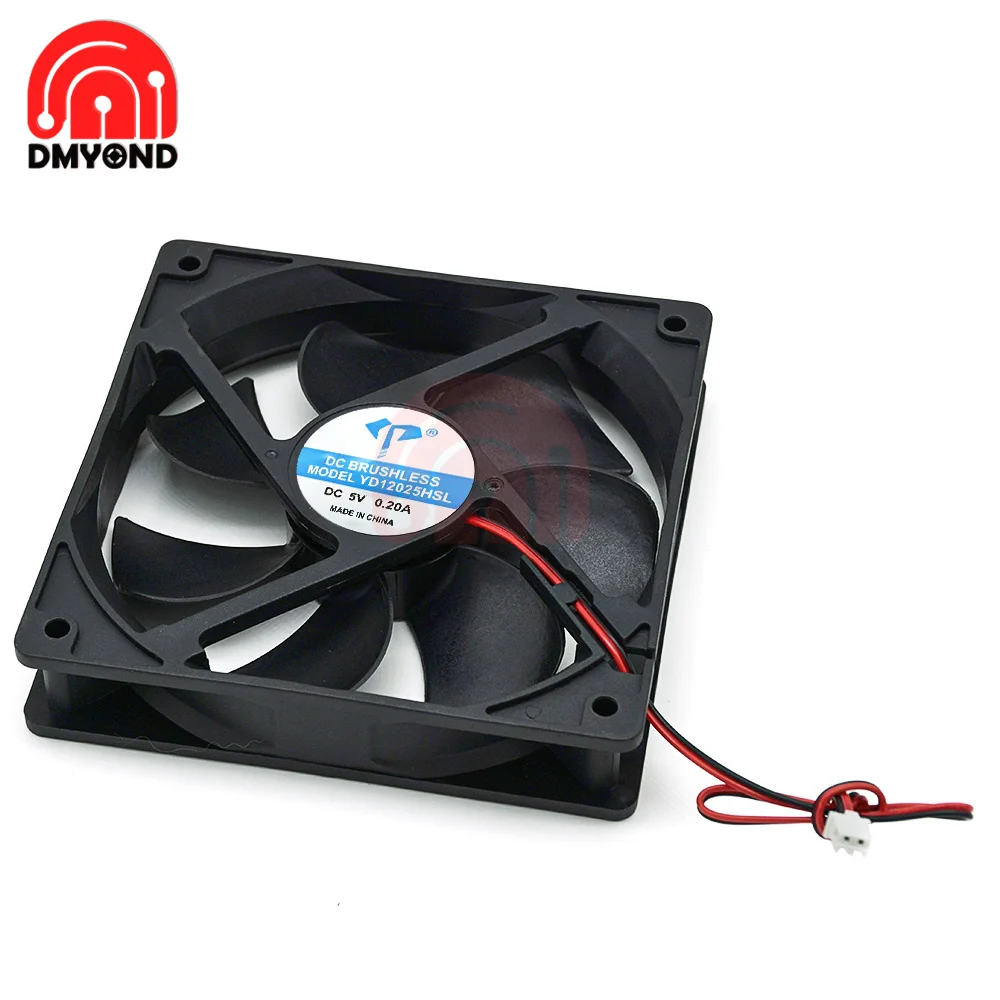 5V 12V 24V 120mm 12025 Ventilador de resfriamento de bola 120x120x25mm PWM 2PIN DC Cooler Fan para PC Computer Case