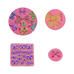 Formas De Silicone 3d Mini Bowknot Silicone Molds Wedding Cake Decorations Chocolate Fudge Mold Kitchen Baking Tools