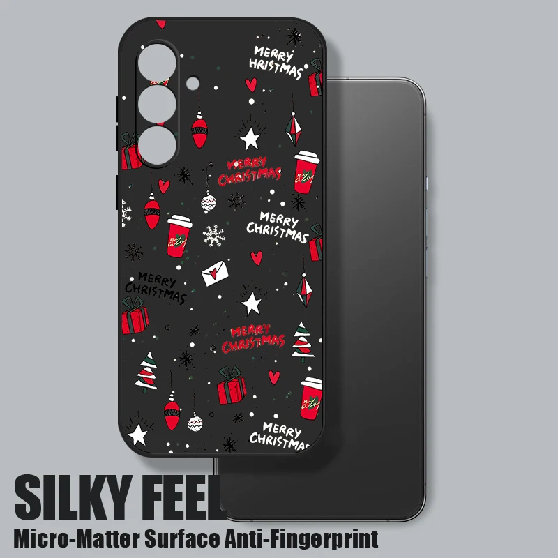 Merry Christmas Phone Case For Samsung Galaxy S24 S25 FE S25 S23 S22 Ultra A17 A56 A16 A55 A25 A15 A36 A35 A54 5G Soft TPU Cover