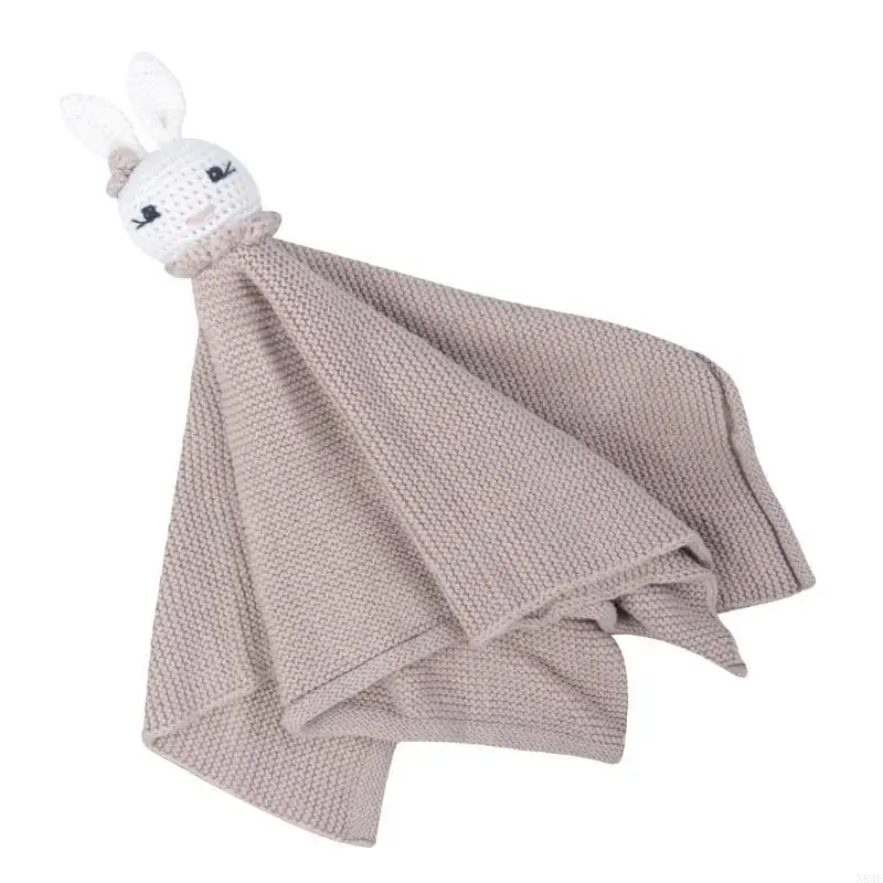 

N84E Infant Comfort Nursing Towel Small Soothing Blanket Cartoon Rabbit Sleep Toy