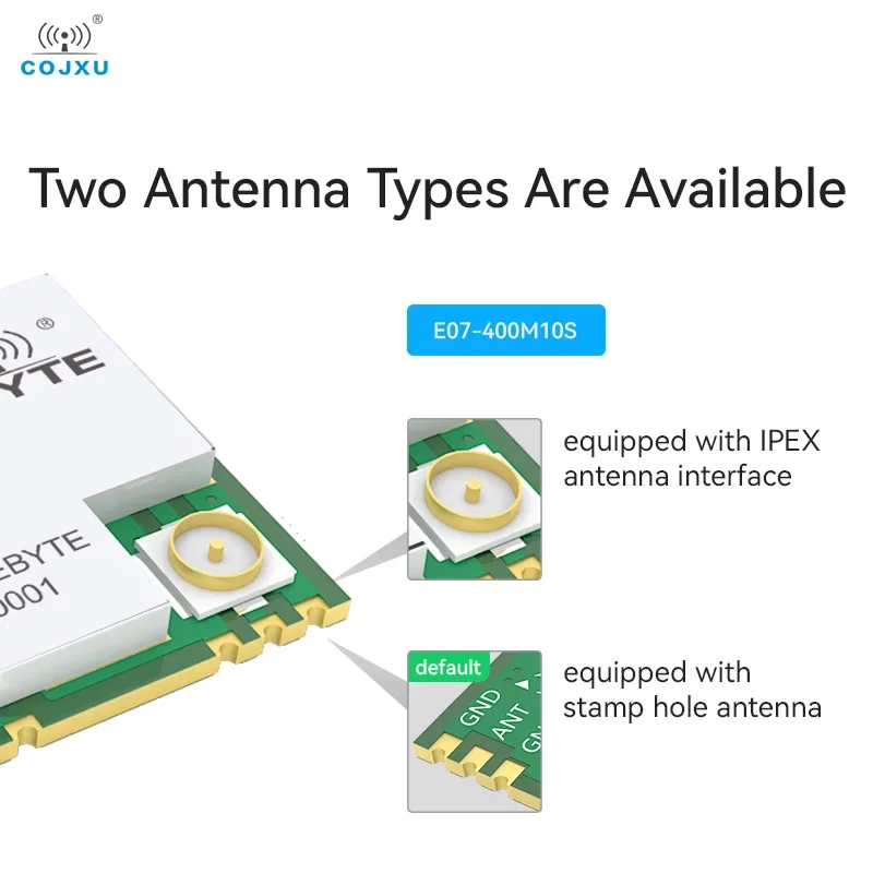 TI CC1101 Wireless RF Module 433Mhz IPEX/Stamp Hole Antenna E07- 400M10S SMD Package Long Range 1.5km SPI Wireless Module