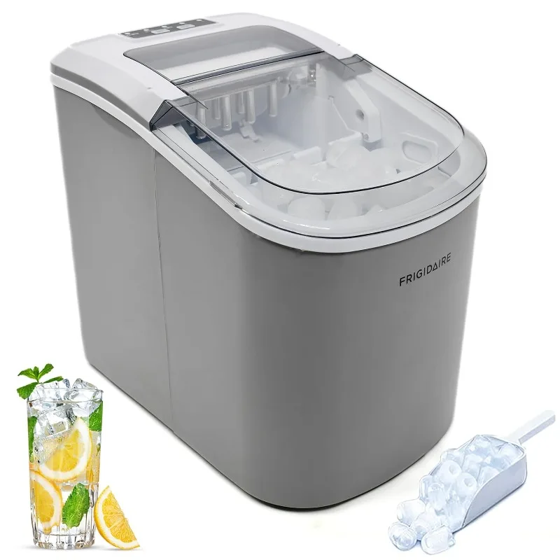 

FRIGIDAIRE EFIC189-Silver Compact Ice Maker, 26 lb per Day, Silver