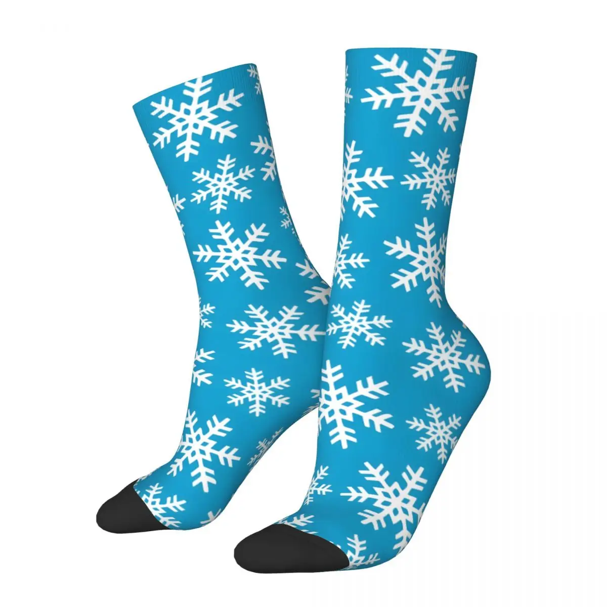 Crazy compression Let It Snow Christmas And Hanukkah Snowflake Pattern Sock for Men Harajuku Quality Pattern Crew Sock Casual