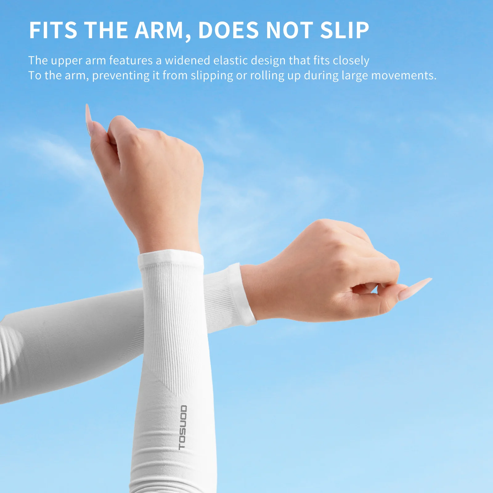 TOSUOD 1/2/3 أزواج من أكمام الحرير الجليدي للحماية من الأشعة فوق البنفسجية بذراع ركوب الدراجات قابلة للتنفس رياضية خارجية للجنسين مطاطية سريعة الجفاف للصيف