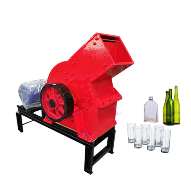 Portable Glass Stone Hammer Crusher Recycling Machine Small Crushing Glass Bottle To Sand Hammer Glass Crusher