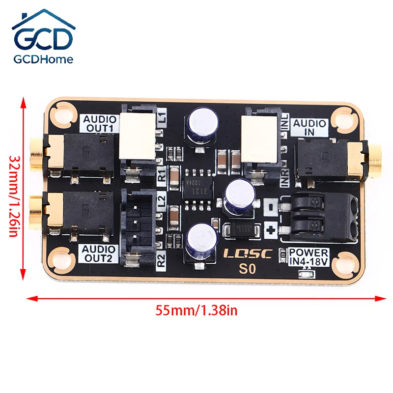 Audio Isolation Noise Reduction Module Audio DSP Common Ground Amplifier Board