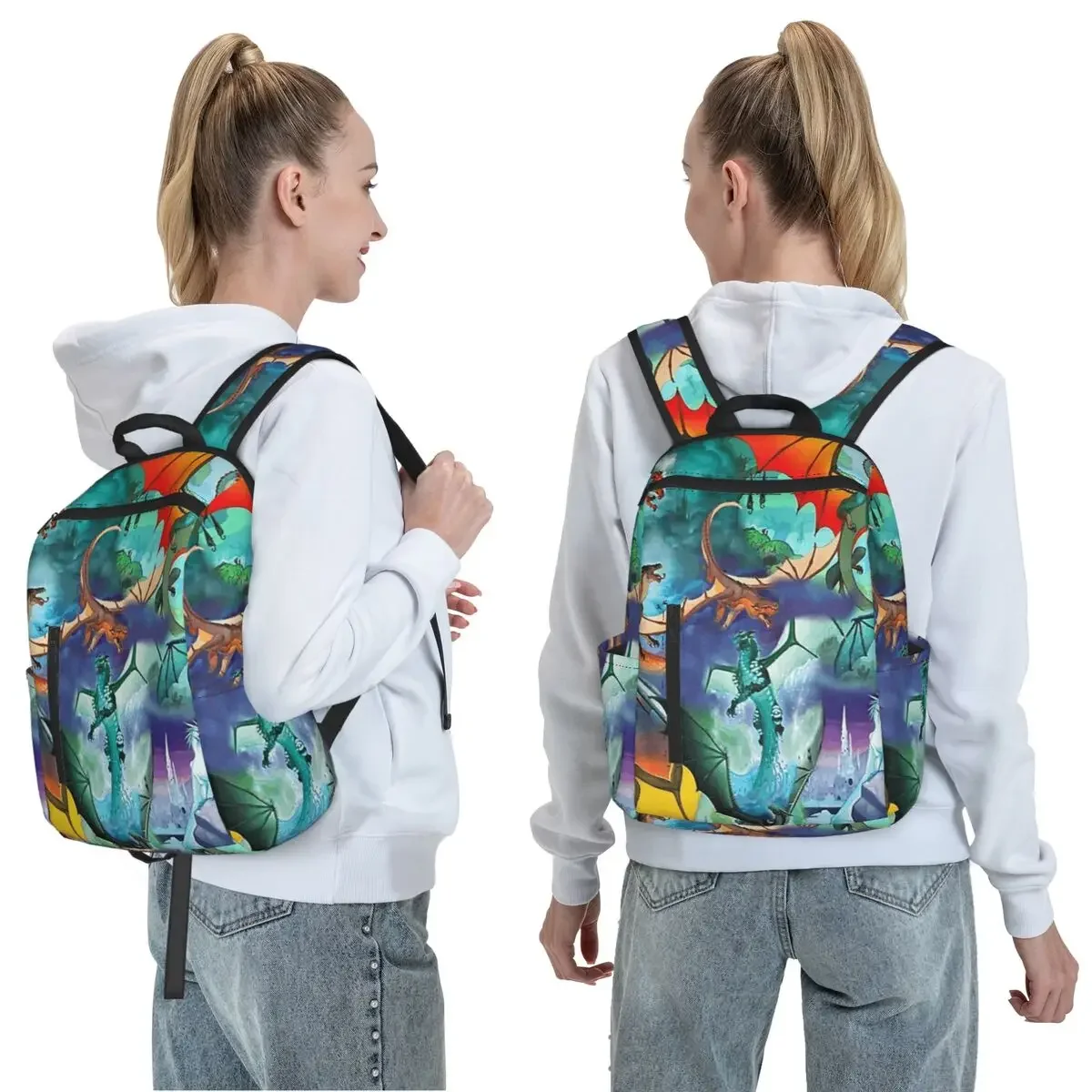 Wings Of Fire All Dragon Series Backpack Large Capacity Boys Girls BookBag School Bag Shoulder Bags for Men Women