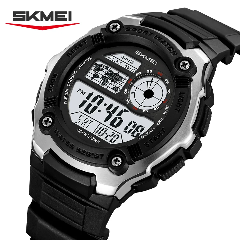 SKMEI 2517 Fashion Electronic Watches for Man Multifunction Alarm Clock Students Wristwatch Waterproof Casual Men Digital Watch