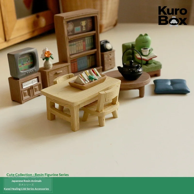 Hot Resin BJD Mini Furniture Set Cute Micro Dollhouse Props DIY Miniature Decor Desktop Ornament Gift For Doll Collectors