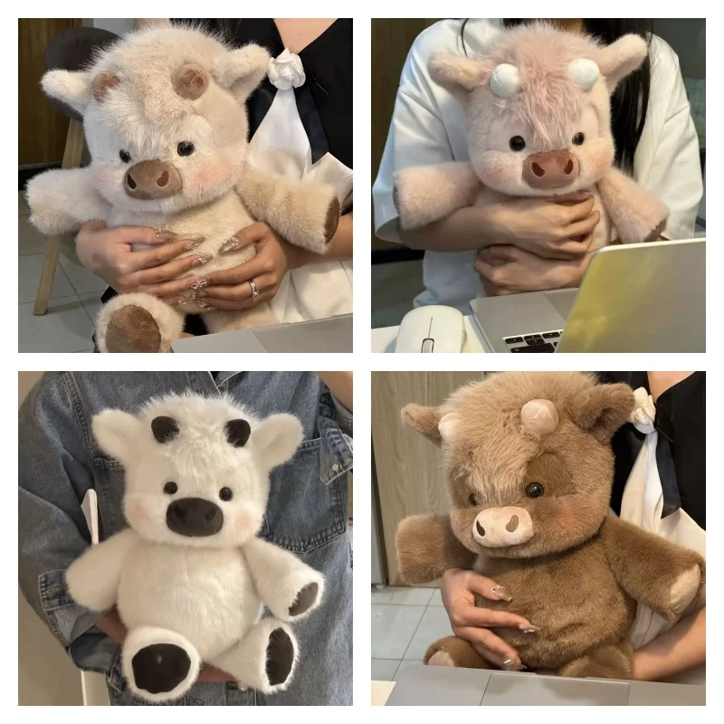 

In Stock Animal Run Series Cute Plush Dolls Lamb, Pig, Little Cow Home Decoration Plush Toy Kawaii Girl Birthday Gift