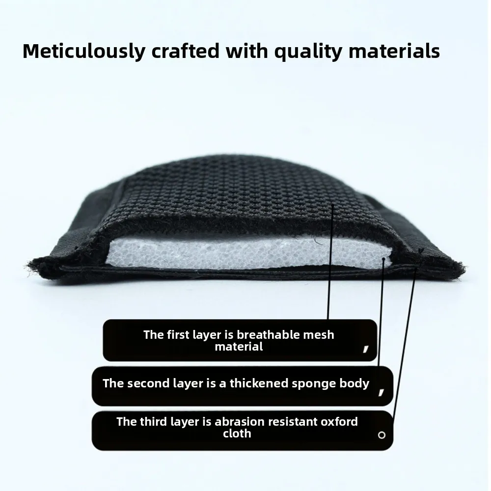 High Quality Detachable Breathable Shoulder Strap Pad Decompression Black Backpack Shoulder Bag Cushion Bags Accessories