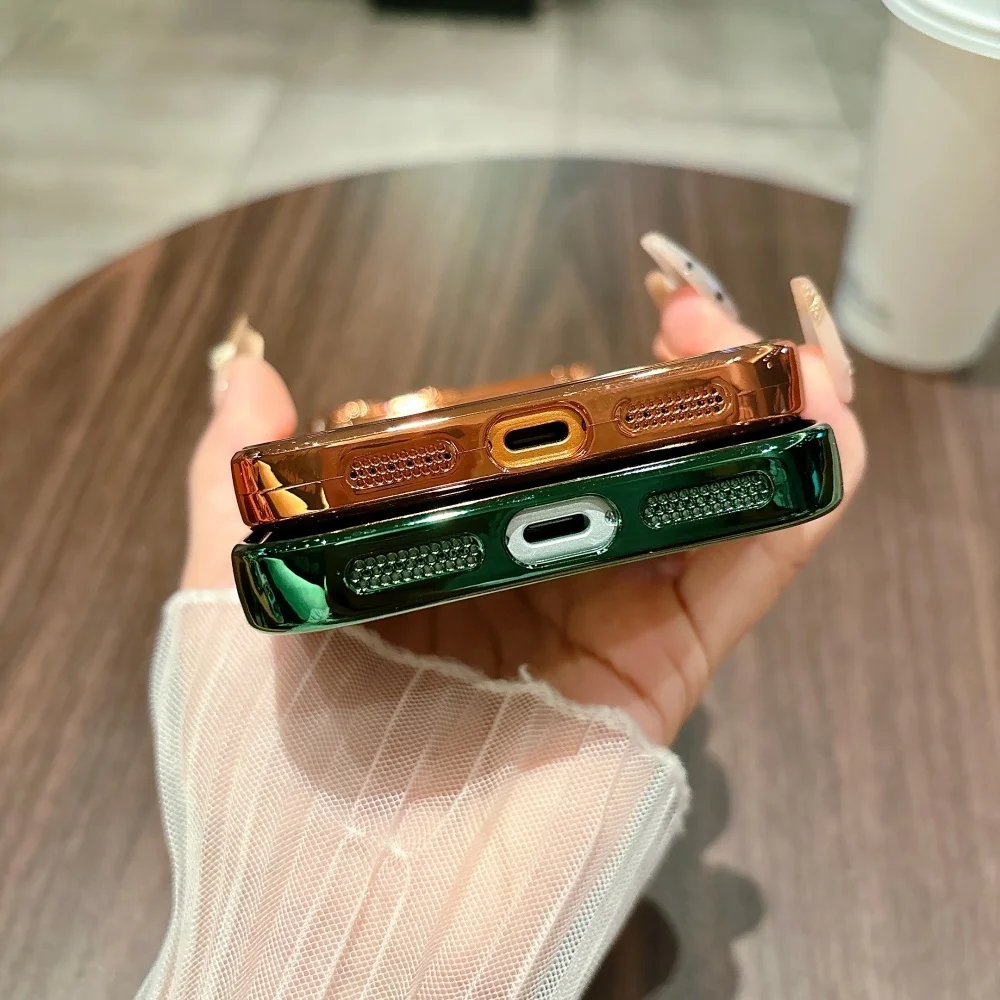 Luxury Plating HD Transparent Armor Bumper Clear TPU Soft Dust Cover for iPhone 17 Pro Max 16 15 14 Plus 13 12 11 Air Xs Max XR