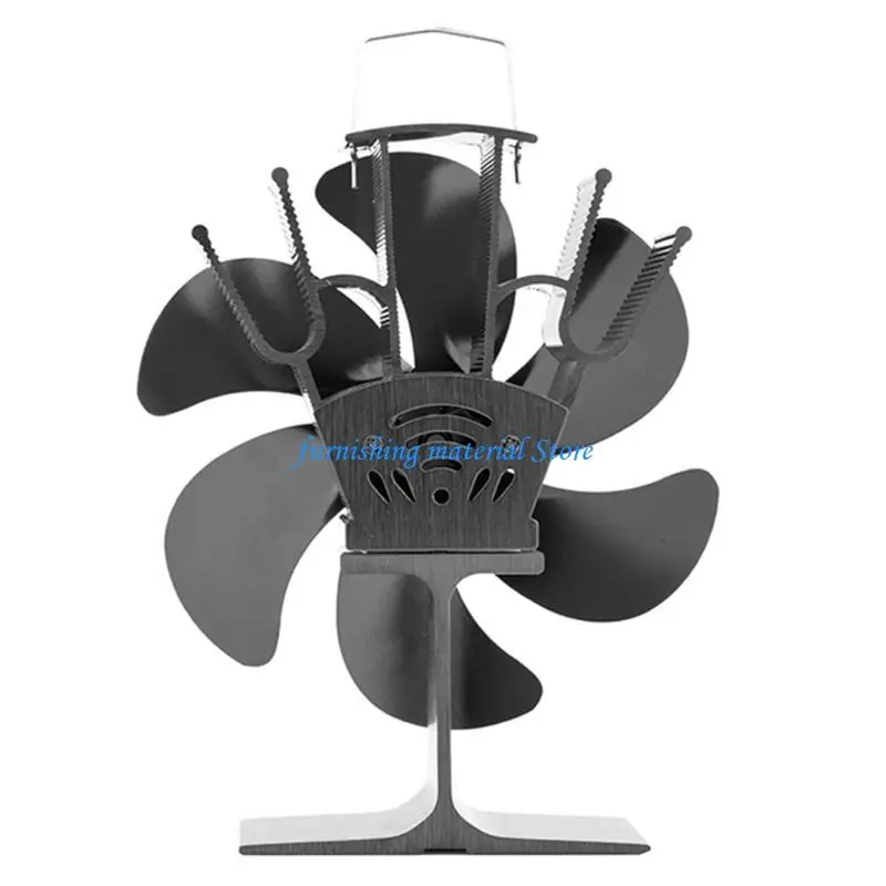 

Y5GD Stove Fan 6-Blade Upgrade Heat Powered Fan for Ideal Gift for Your Home Family