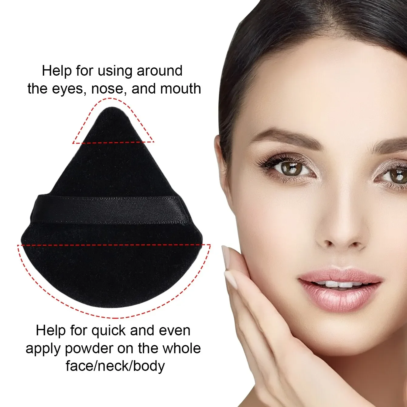 QIWU 10/12 Pcs Triangle Powder Puff Wet Dry Use For Loose Powder Liquid Cosmetic Soft Plush Powder Puff Makeup Foundation sponge