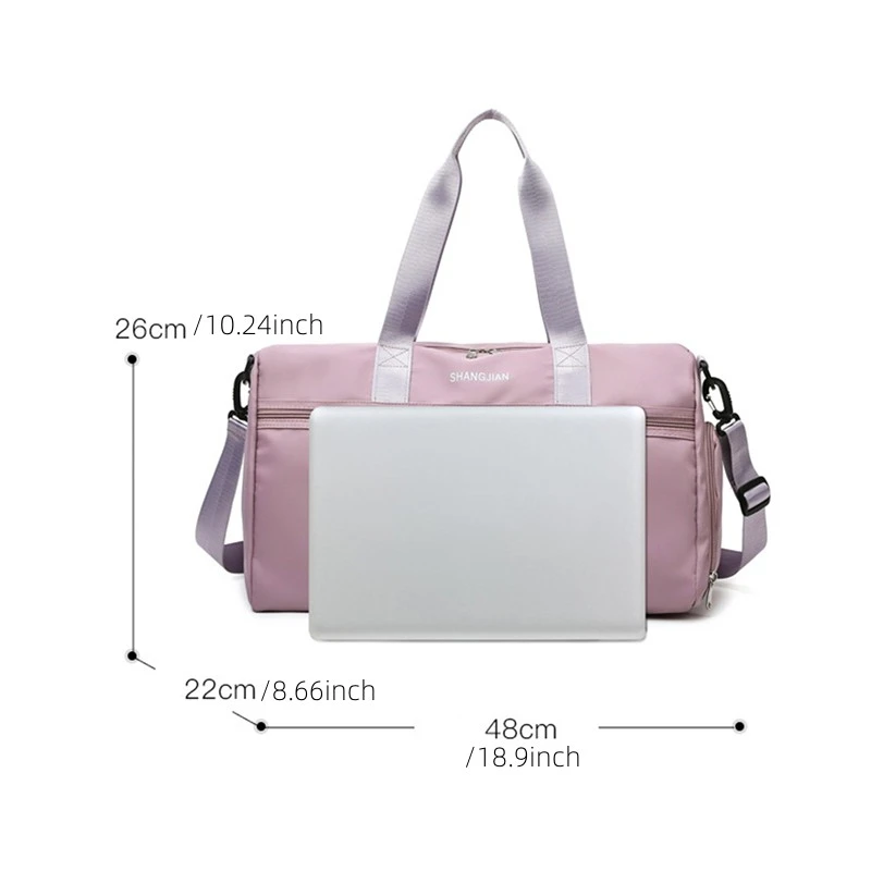 Bolso de viaje impermeable de gran capacidad para mujer, bolsa de hombro de nailon para deportes al aire libre, bolso cruzado femenino para gimnasio