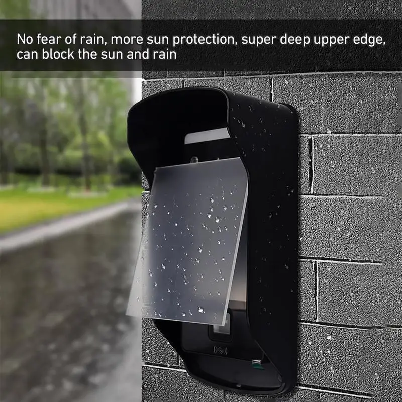 Doorbell Waterproof Cover Outdoor No Drilling Ring Doorbell Anti-Glare Cover Weatherproof Rainproof Wireless Doorbell Cover