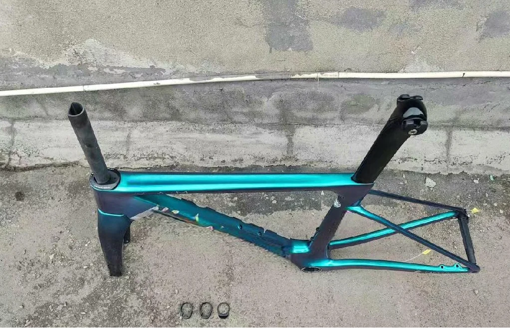 

UD matt blue bicycle carbon frame T47 taiwan road bike carbon frames full carbon bike frameset+seatpost+handlebar 50 52 54 56 58