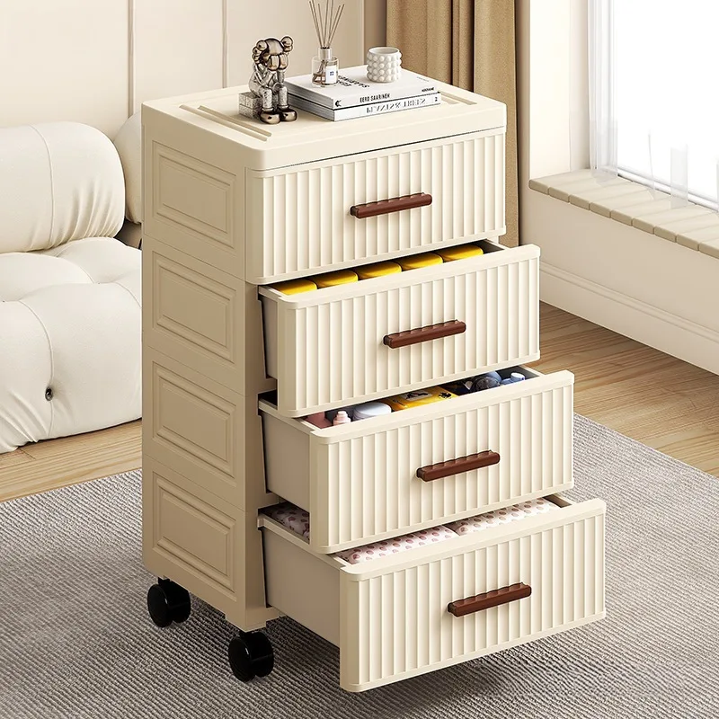 Best-selling  Plastic Drawer Cabinet - Space-saving Organizer for Bedroom/Living Room, Heavy-Duty Floor Standing Storage