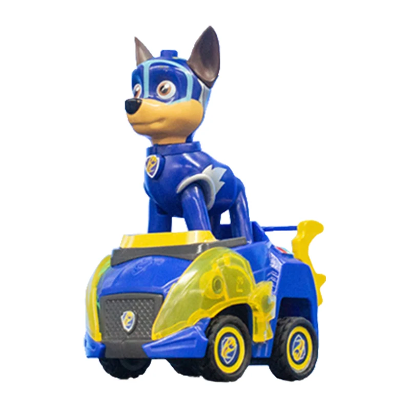 Paw Patrol Mighty Pups Super Paws Building Block Pull Back Car Anime Figure Marshall Chase Rubble Skye Children's Gifts Toys