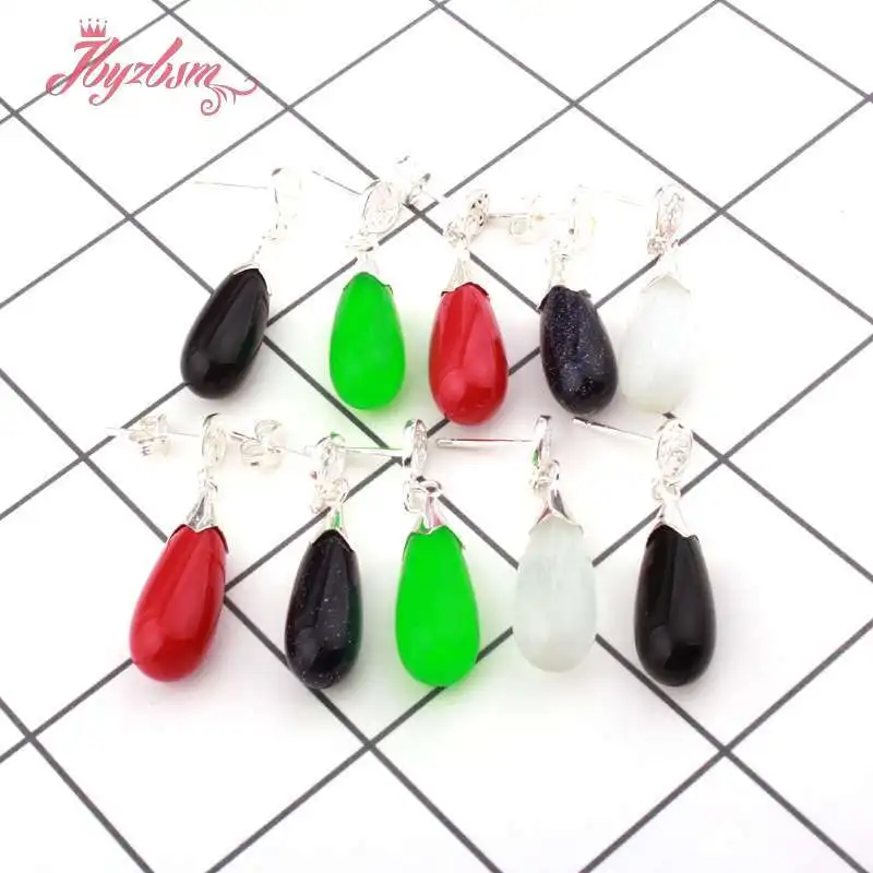 8x16mm Drop Agates Cat Eye Coral Stone Hook Fashion Style Exquisite Jewelry Dangle Earring 1 Pair Wedding Party Anniversary Gift
