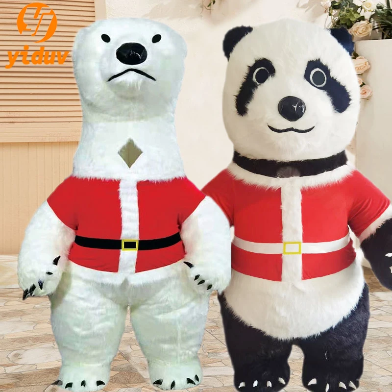 Christmas Series Inflatable Doll Costume Role Play Party Adult Cute Santa Claus Snowman Reindeer Polar Bear Mascot Costume Feast