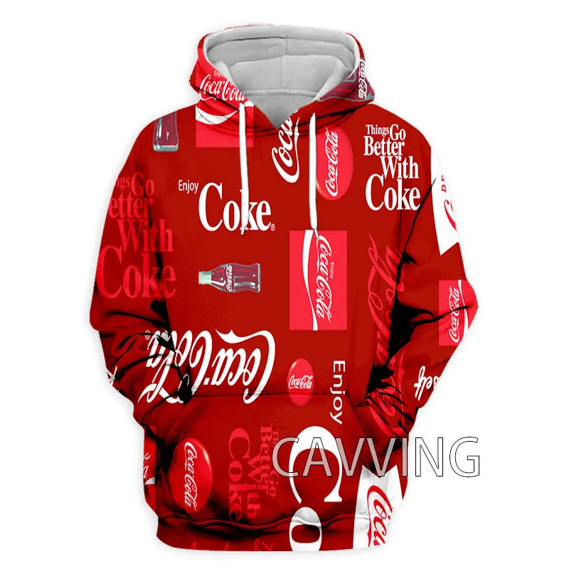 CAVVING-3D Printed Coke Hoodies para homens e mulheres, moletons com capuz, Harajuku Tops, roupas, H01