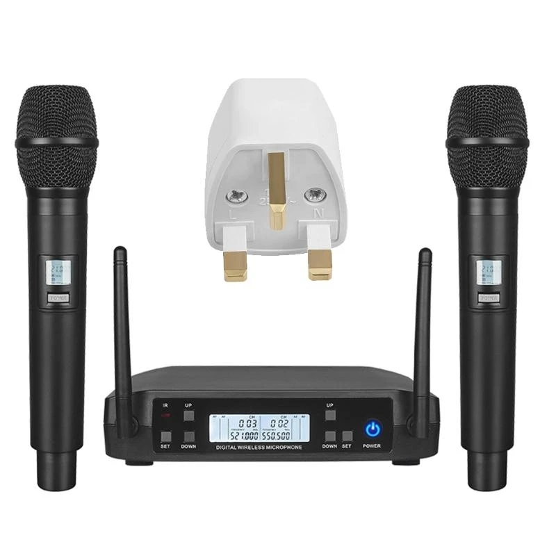 

A3PD GLXD Wireless Microphone Professional UHF Dual System Handheld Mic Stage Speech Wedding Show Band Home Karaoke Mic