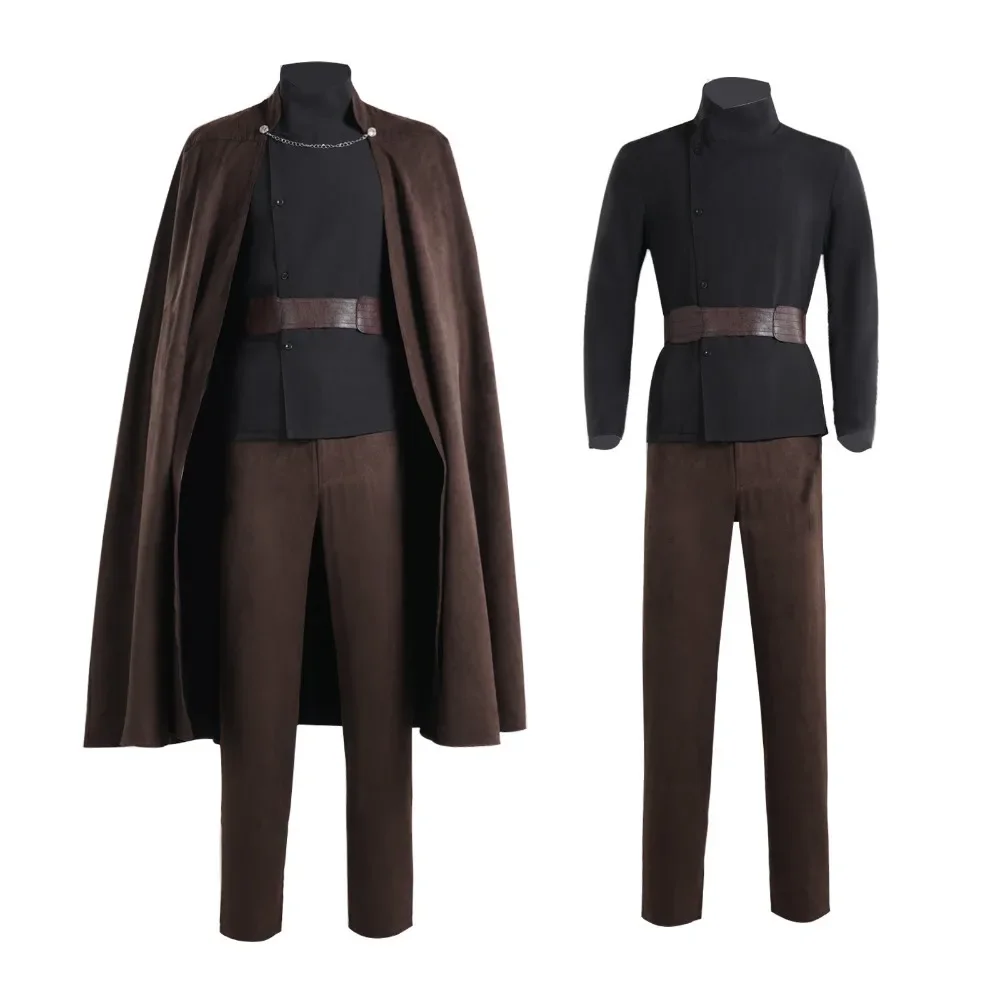 Dooku Movie Count Cosplay Costume Full Sets Brown Uniform Suits for Adult Outfit Carnival Party Performance Clothes Roleplay