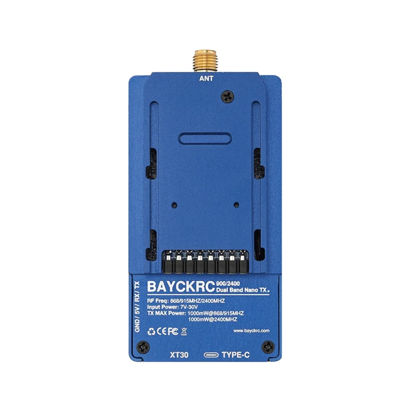 

HJ-C3 NANO GEMINI TX 915M/2.4G Dual-Frequency Switching With Nano To Micro-Adapter For FPV Long Range Drone DIY Part