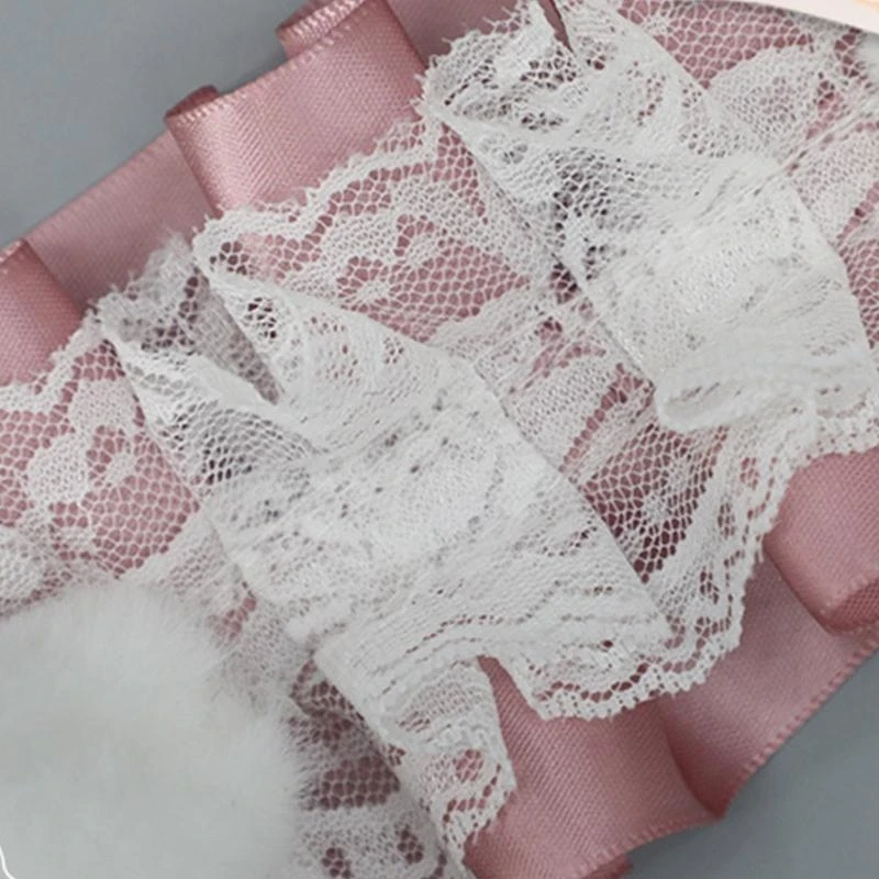 Orecchie pelose Fascia adesiva Orecchie da gattino per casco da snowboard Festa Orecchie di gatto carine fatte a mano con pizzo e nastro sexy