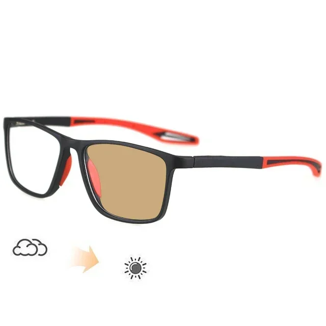 Vintage TR90 Photochrome Brille für Damen, männlich, ultraleicht, Sport, Farbwechsel, Sonnenbrille, fertige Myopie-Brille, 0 bis -4,0