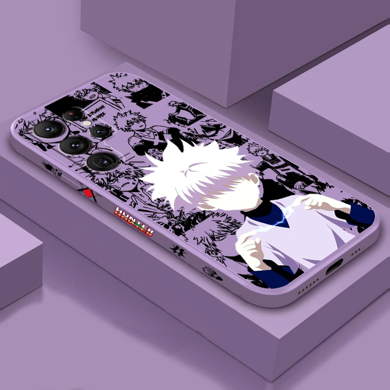 

Hunter X Hunter Anime Liquid Left Rope For Samsung Galaxy S24 S23 S22 S21 S20 FE S10 Ultra Plus Lite 5G Back Phone Case