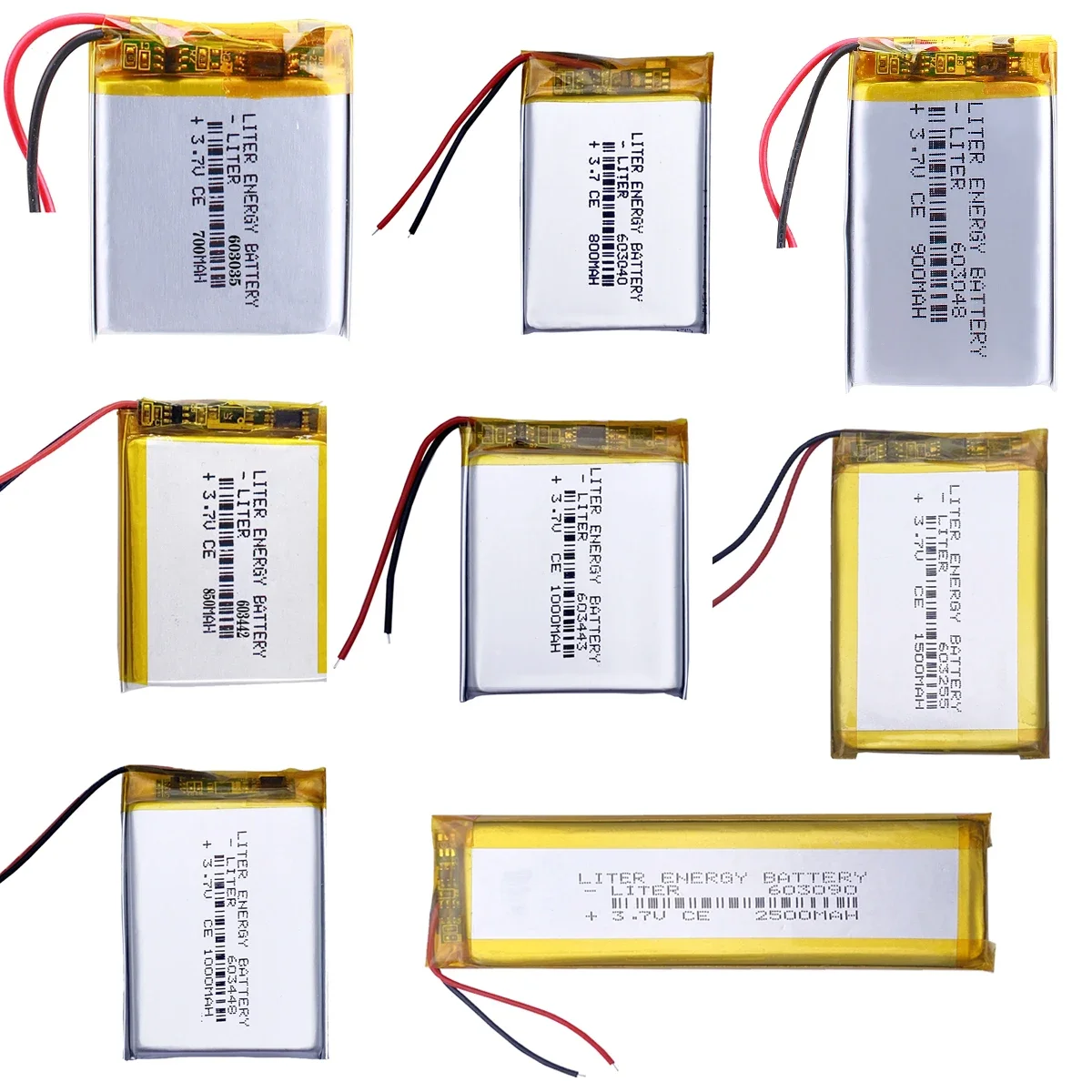 3.7V Li-Polymer Rechargeable Battery for Digital equipment Tablets, DVD, E-books, Bluetooth Headsets, Cameras